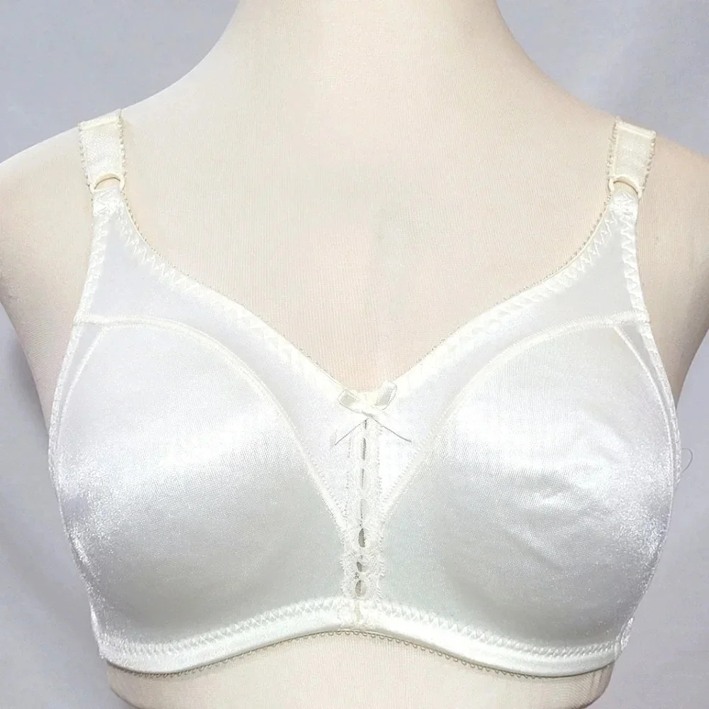 36C Bali 3820 Double Support Wire Free Bra‎ Ivory NWT